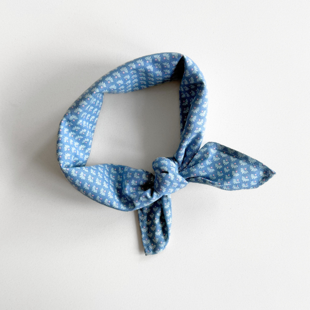 sjaaltje blauw met print