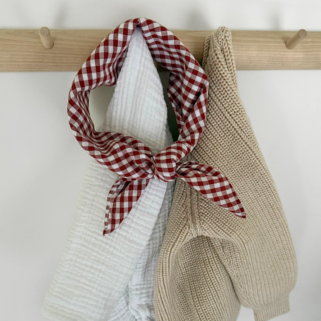 brick rood geruite sjaal kids baby kindersjaal