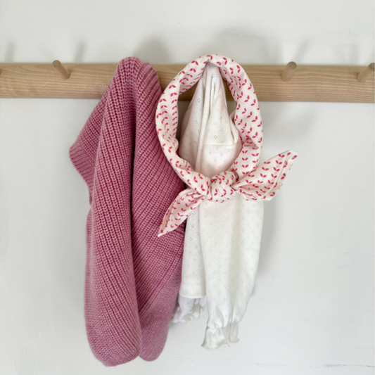 Checked mint green scarf kids