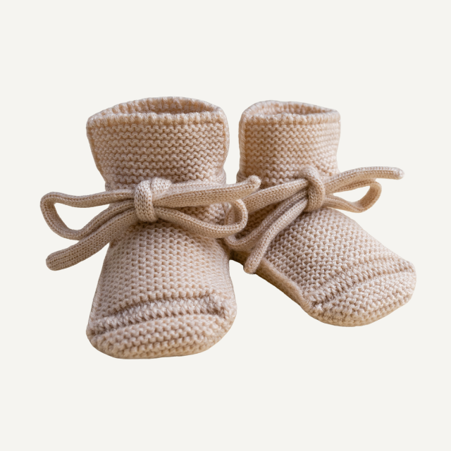 hvid slofjes oat merinowol wollenslofjes