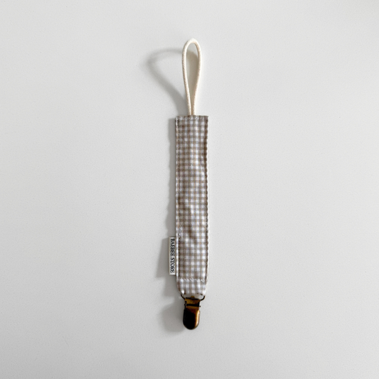 speenkoord beige geruit baby newborn speen