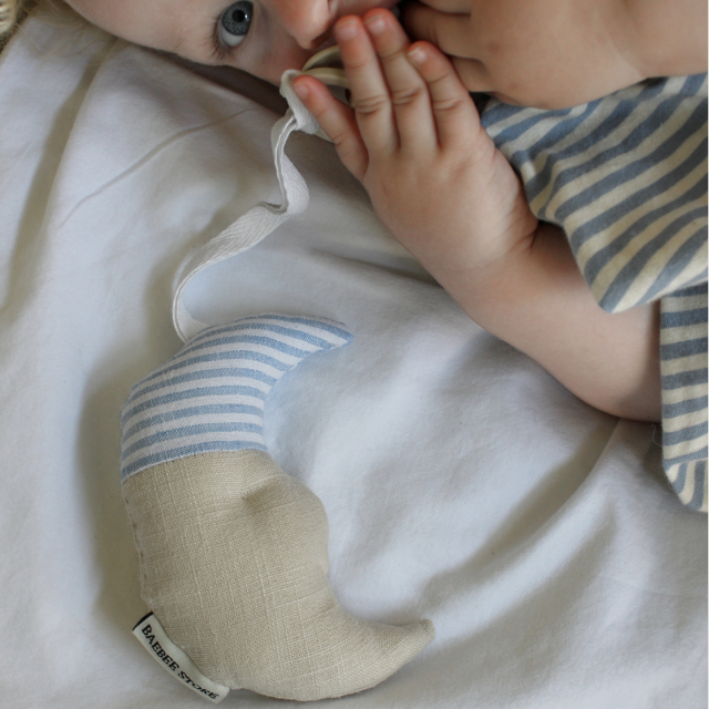 speenkoord maan linnen bijtring baby newborn