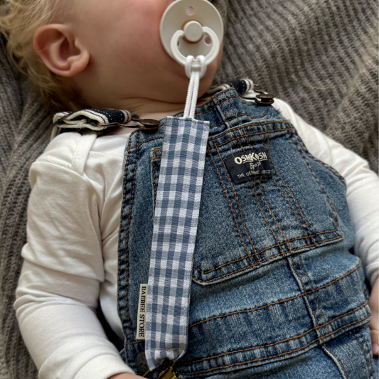 speenkoord blauw wit geruit