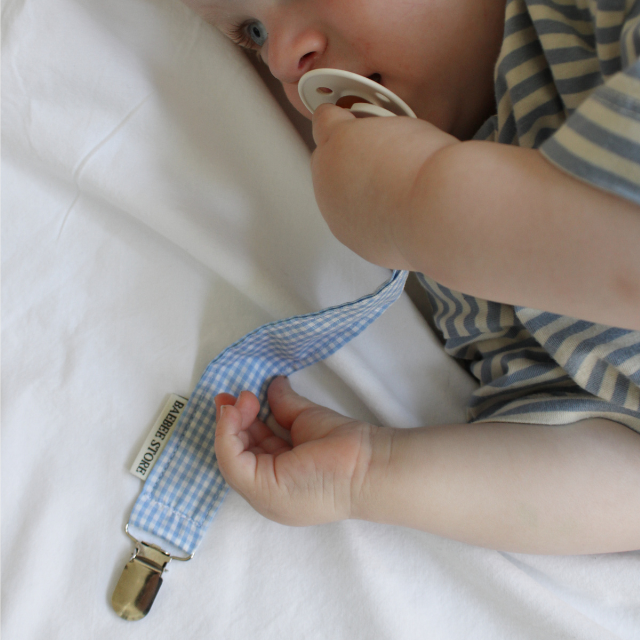 speenkoord lichtblauw geruit baby newborn