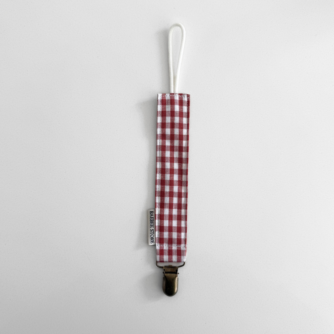 speenkoord rood geruit brick baby newborn