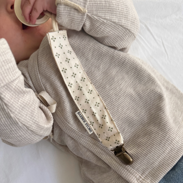 speenkoord creme groen baby newborn