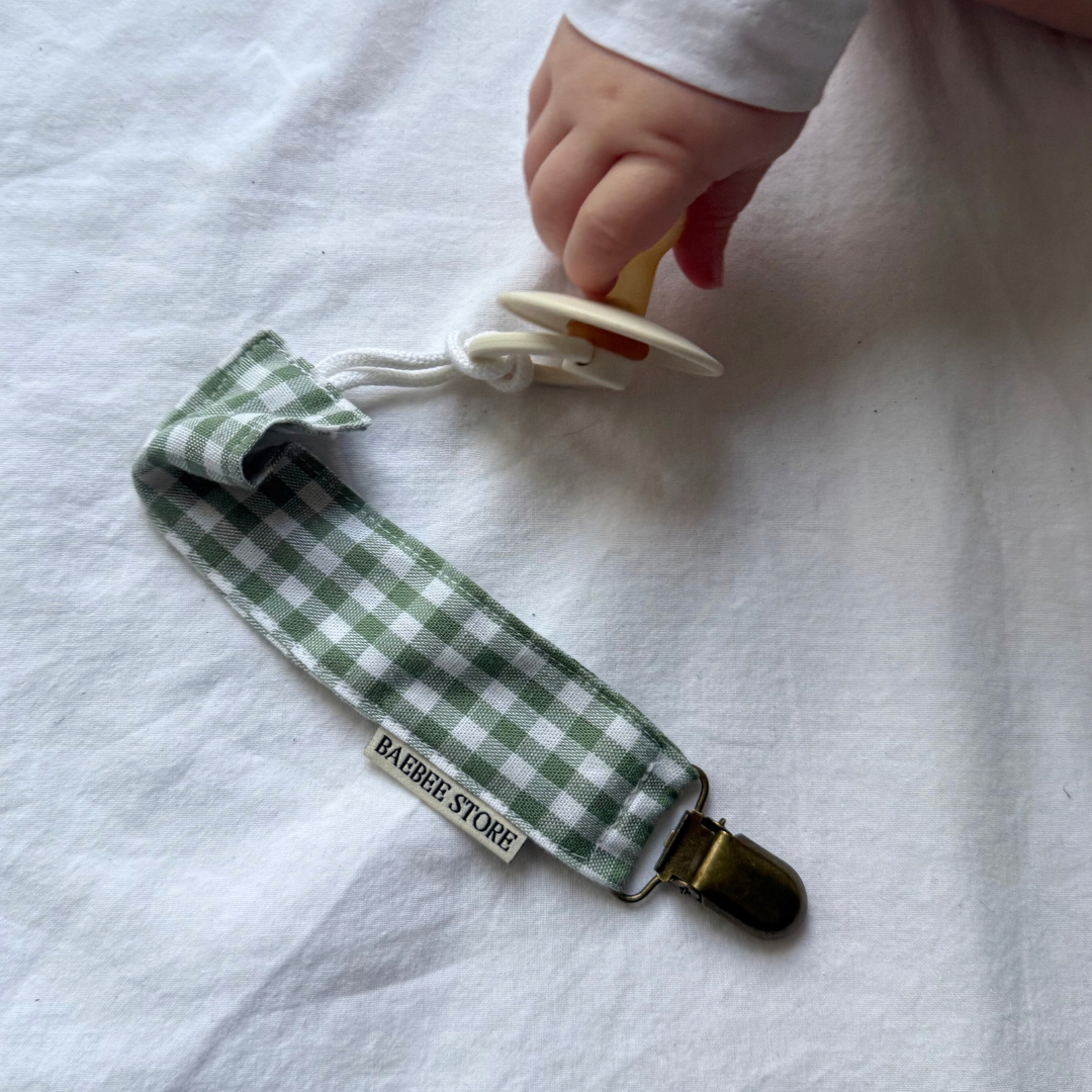 speenkoord groen geruit kids baby newborn