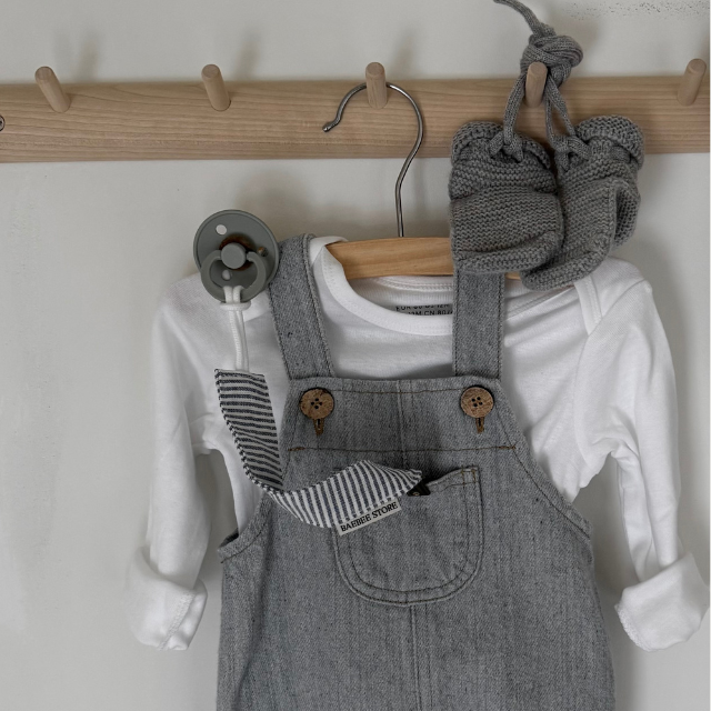 speenkoord blauw wit gestreept linnen newborn