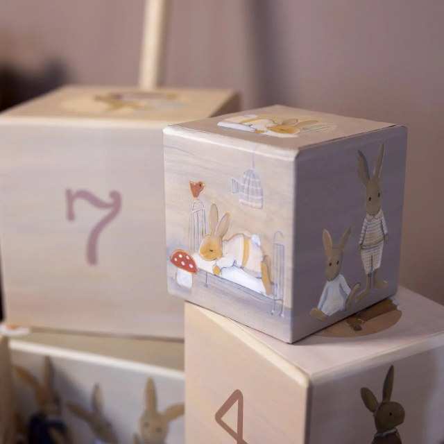 stapelkubussen konijn speelgoed egmonttoys kids baby family bunny