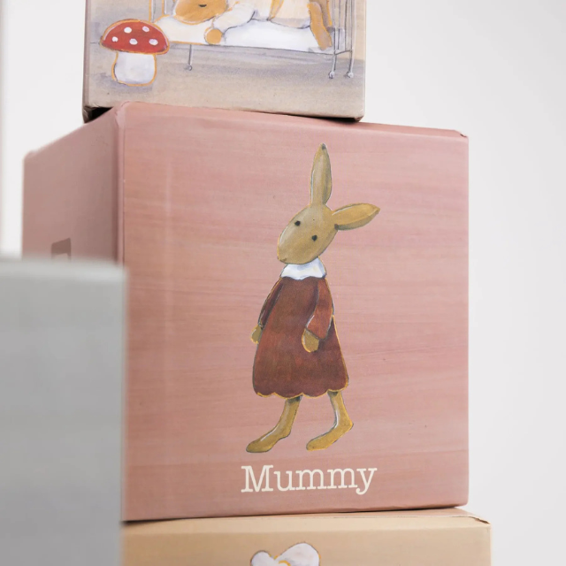 stapelkubussen konijn speelgoed egmonttoys kids baby family bunny stapel