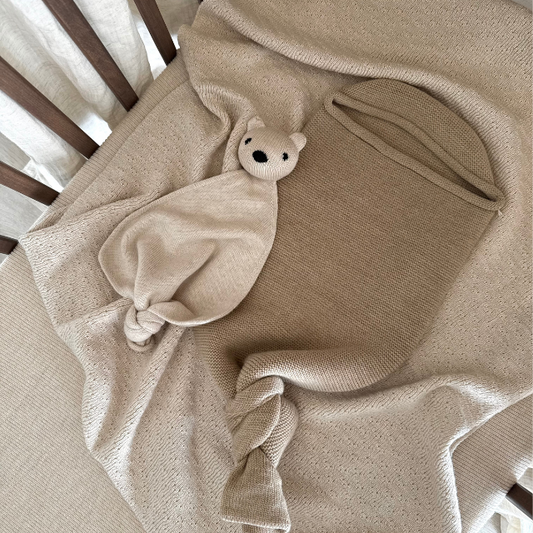 teddy tokki hvid merinowol cocoon baby newborn