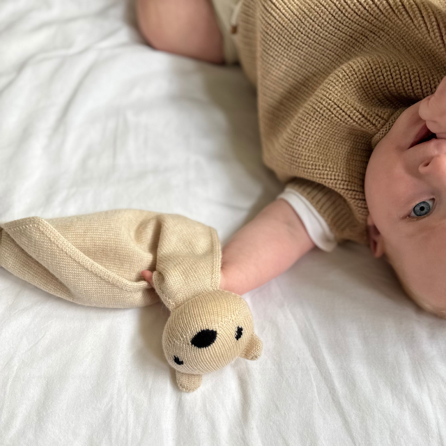 teddy tokki cream merinowol baby newborn cream beige