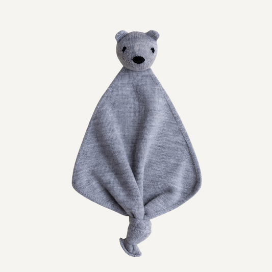 teddy tokki merinowol grey melange hvid