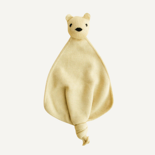 teddy tokki light yellow merinowol knuffel hvid