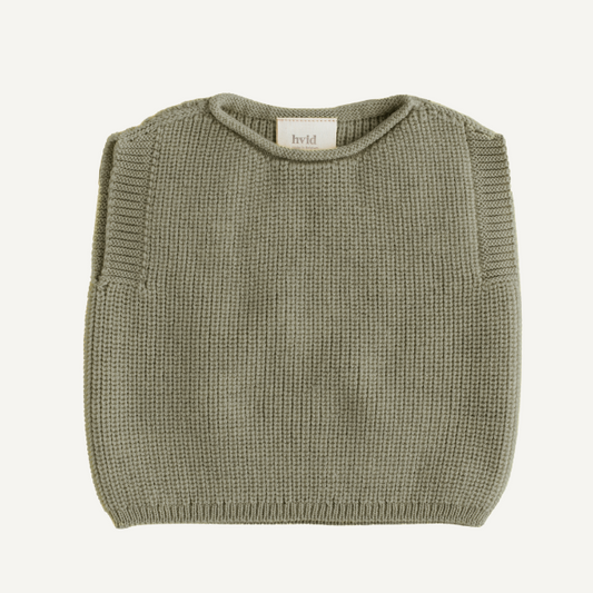 hvid spencer vest baby newborn groen artichoke