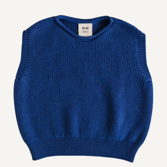 cobalt blauw vest spencer kids merinowol
