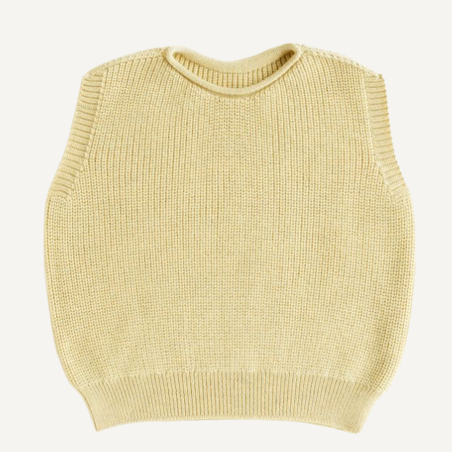 vest harvey kids geel merinowol spencer