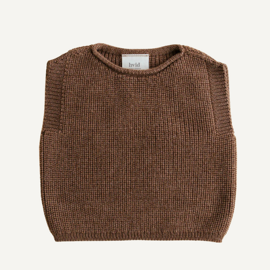 hvid spencer vest merinowol bruin mocha