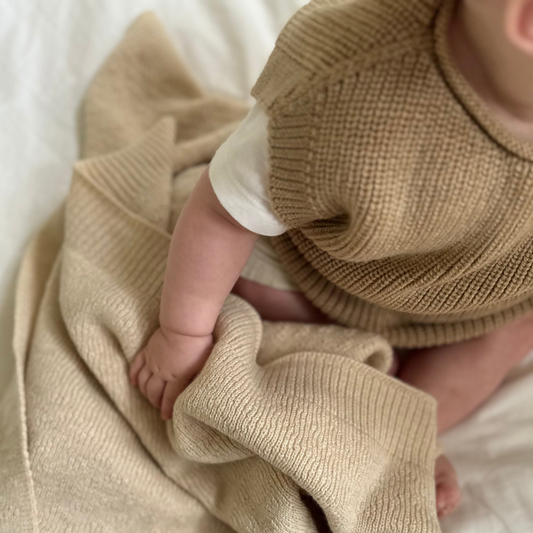 wollen spencer baby newborn sand hvid