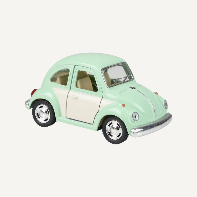 mint groen volkswagen kever auto vintage speelgoed