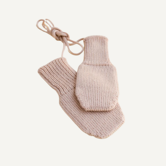 wanten hvd merinowol baby newborn met touw
