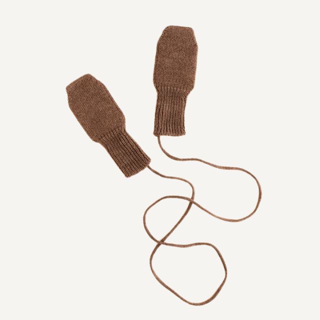 wantjes mittens fiza mocha bruin merinowol hvid