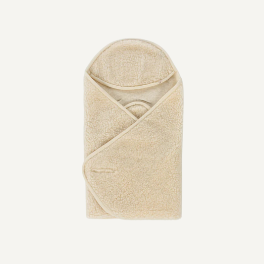 Kico label wikkeldeken met maxi-cosi openingen naturel